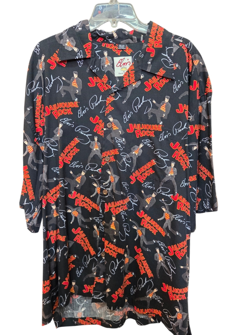Elvis Presley Black "Jailhouse Rock" Button-Down Shirt